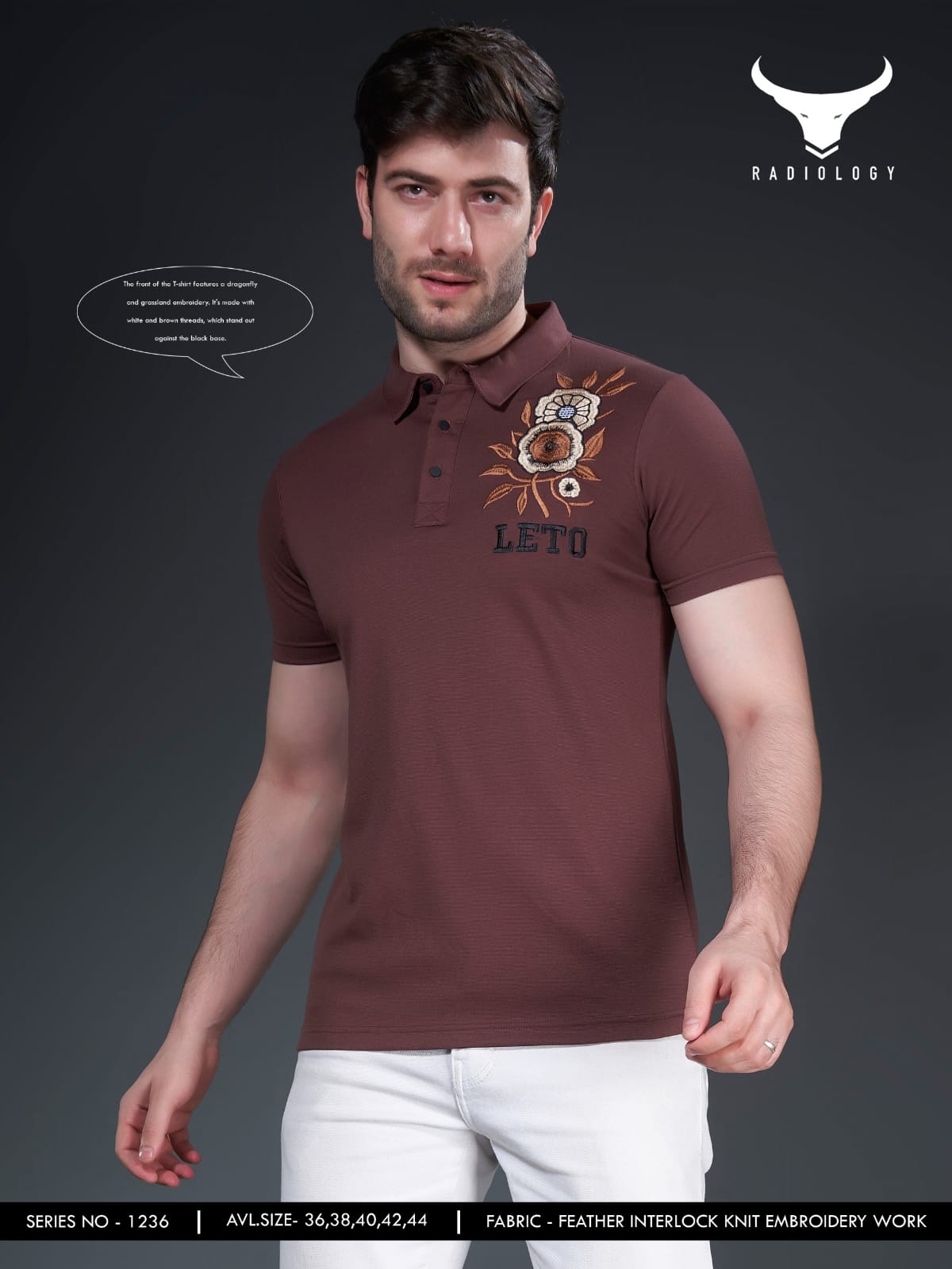 Series No 1236 Radiology Feather Knit Mens Tshirts Supplier