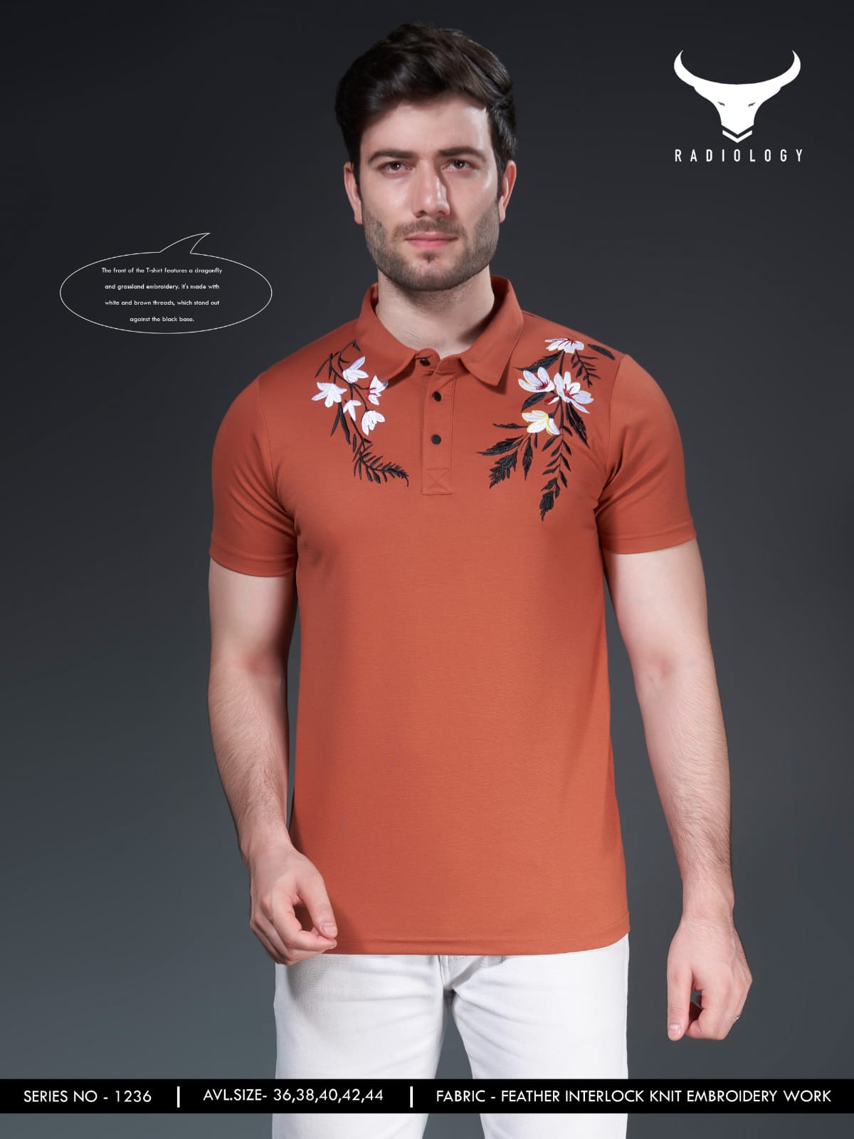 Series No 1236 Radiology Feather Knit Mens Tshirts Supplier