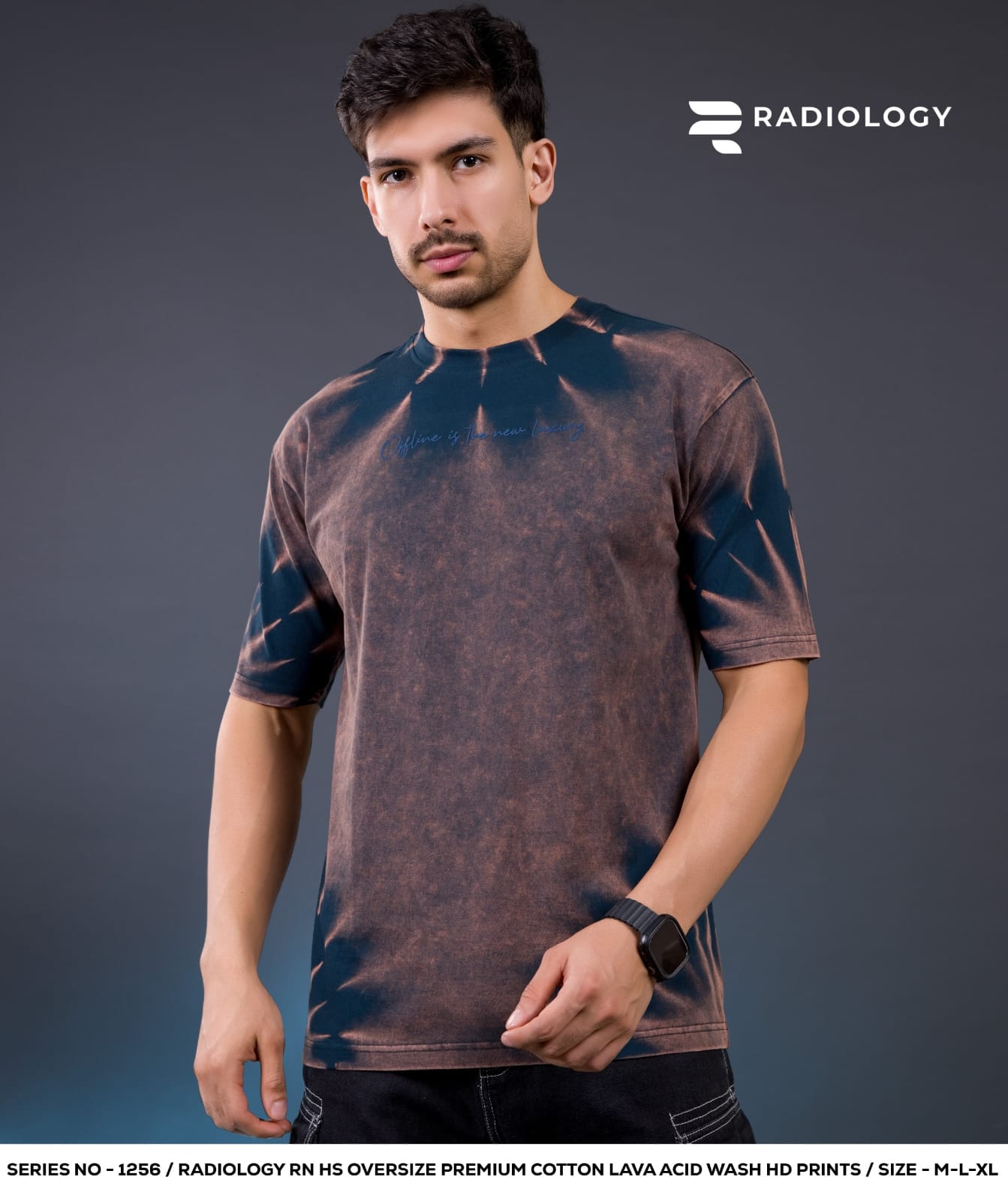 Series No 1256 Oversize Radiology Biowash Unisex Tshirt Wholesale