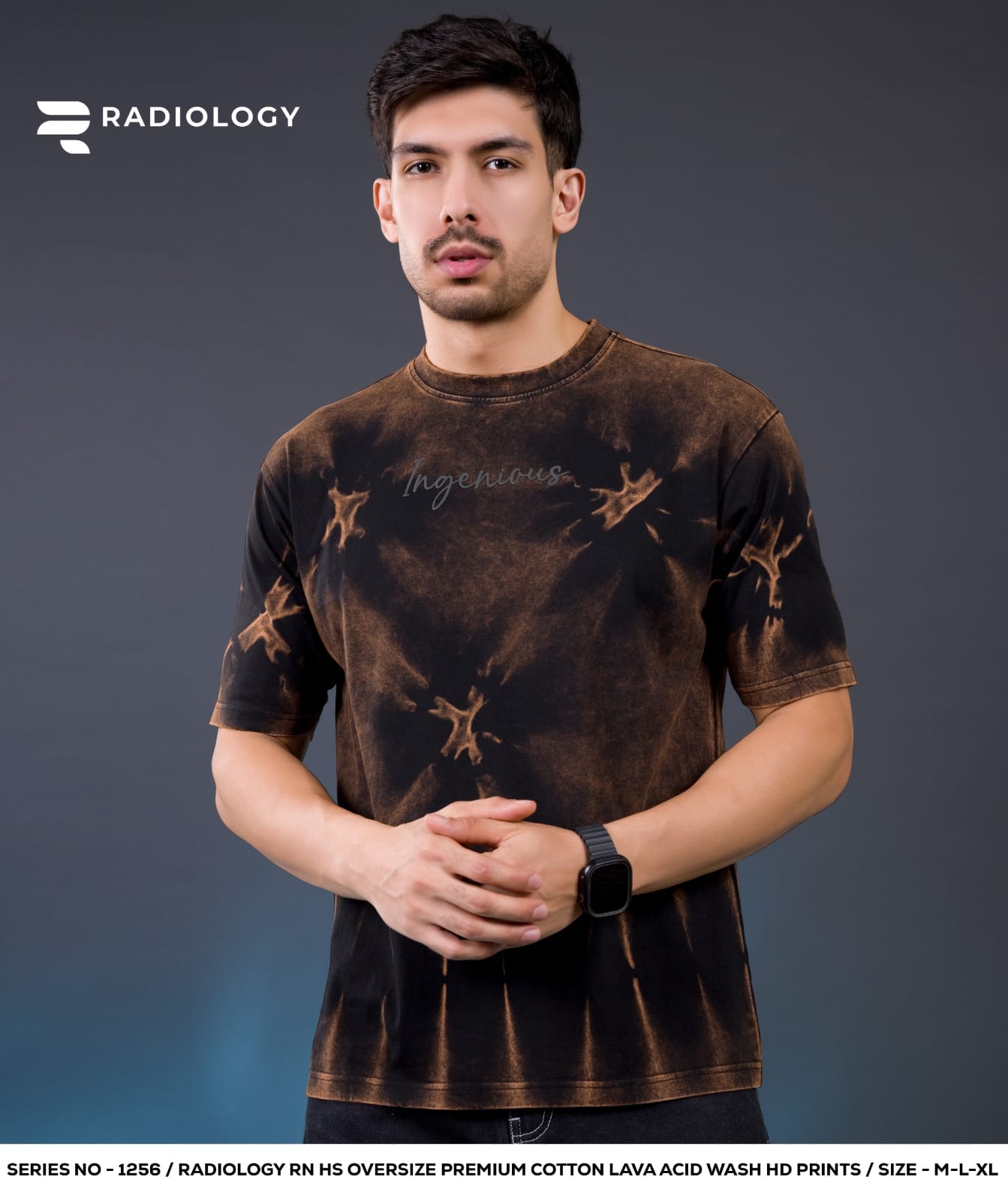 Series No 1256 Oversize Radiology Biowash Unisex Tshirt Wholesale