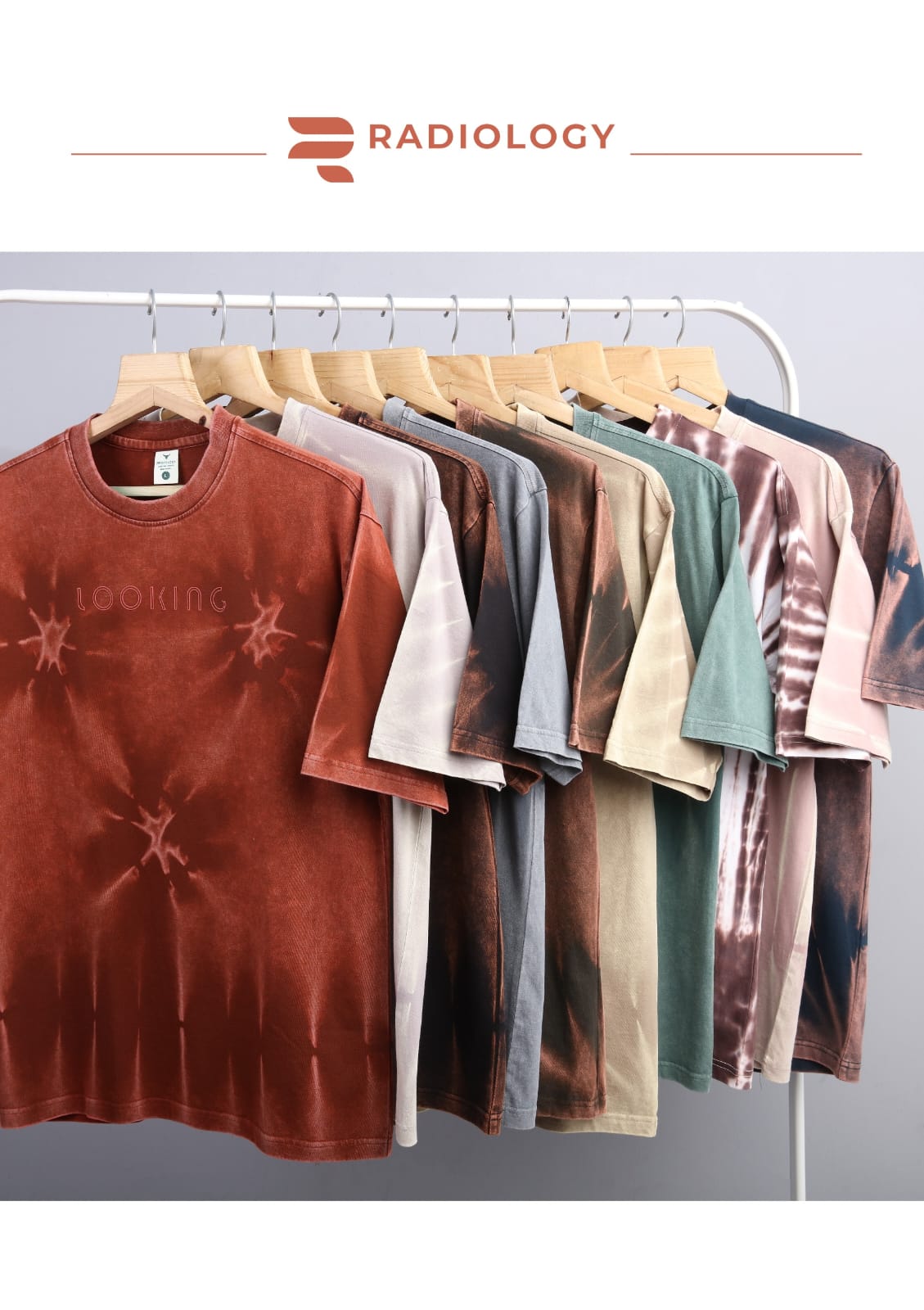 Series No 1256 Oversize Radiology Biowash Unisex Tshirt Wholesale