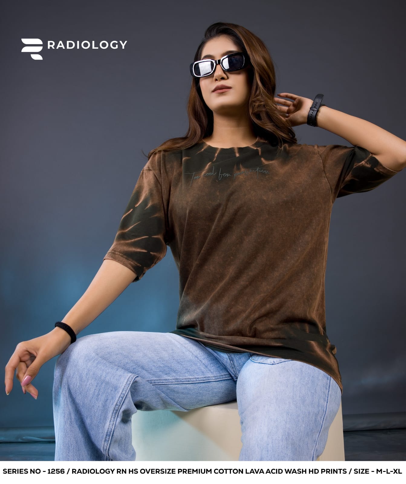 Series No 1256 Oversize Radiology Biowash Unisex Tshirt Wholesale