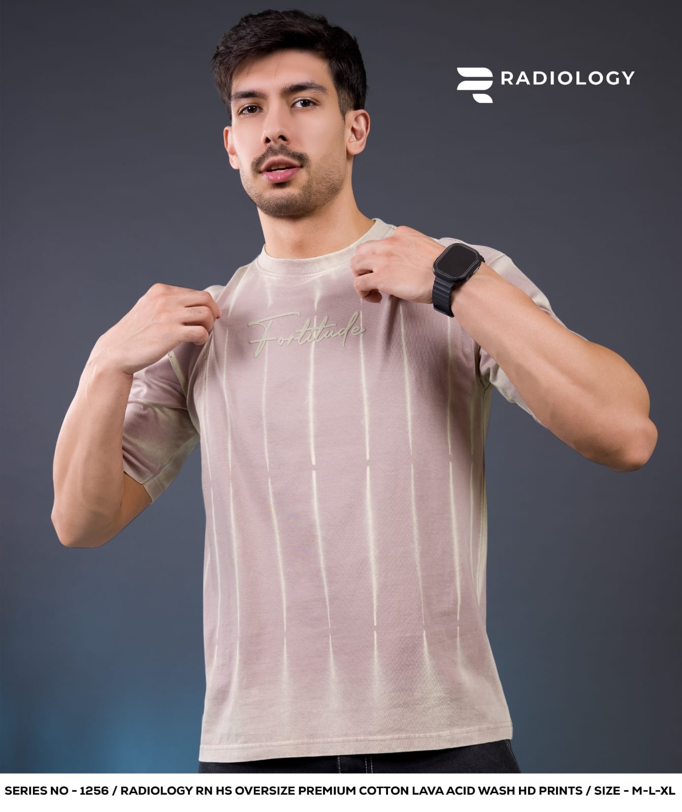 Series No 1256 Oversize Radiology Biowash Unisex Tshirt Wholesale