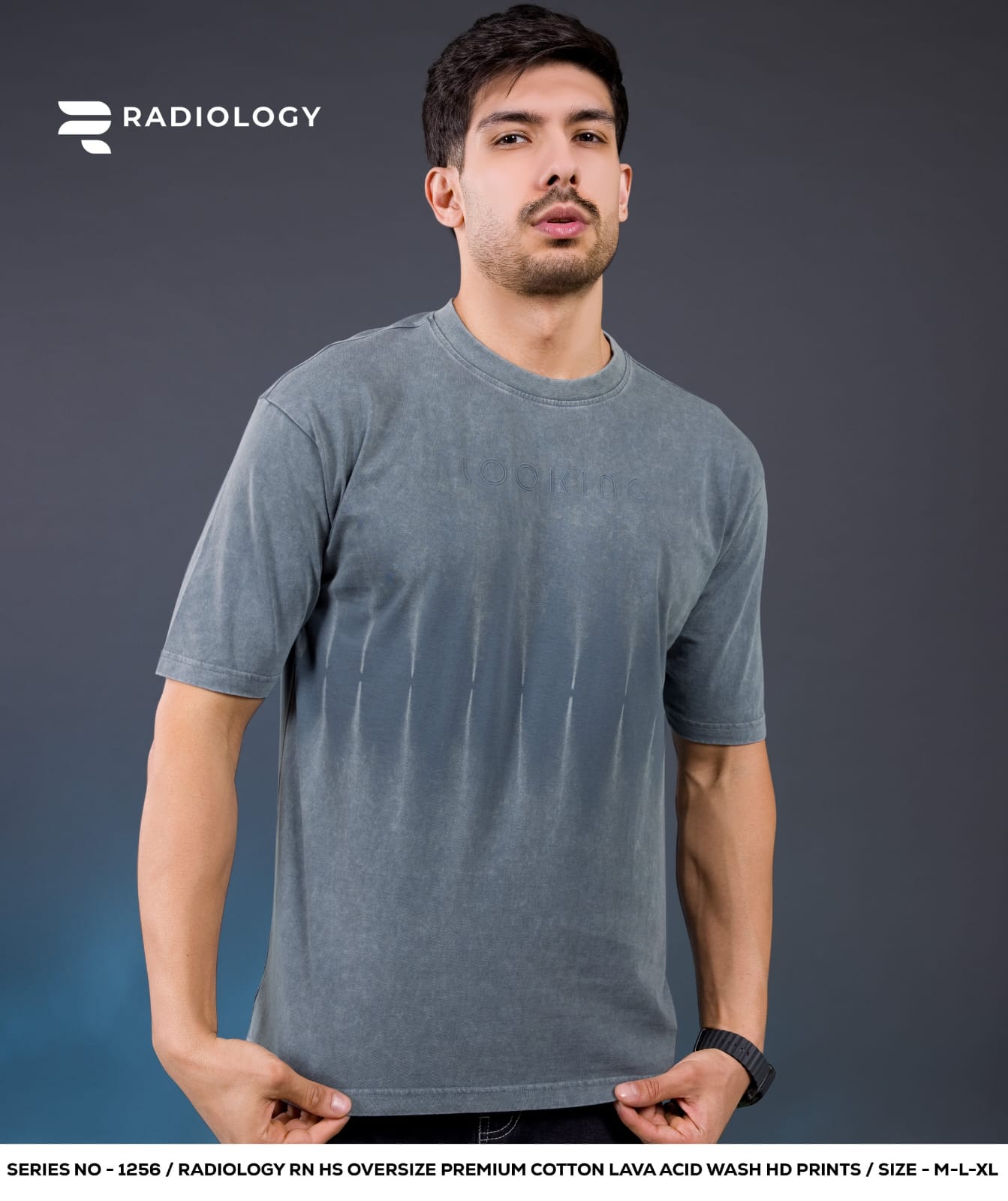 Series No 1256 Oversize Radiology Biowash Unisex Tshirt Wholesale