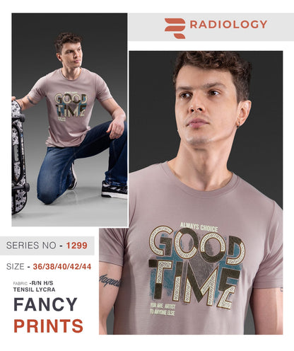 Series No 1299 Radiology Tencil Lycra Mens Tshirts Wholesale Price