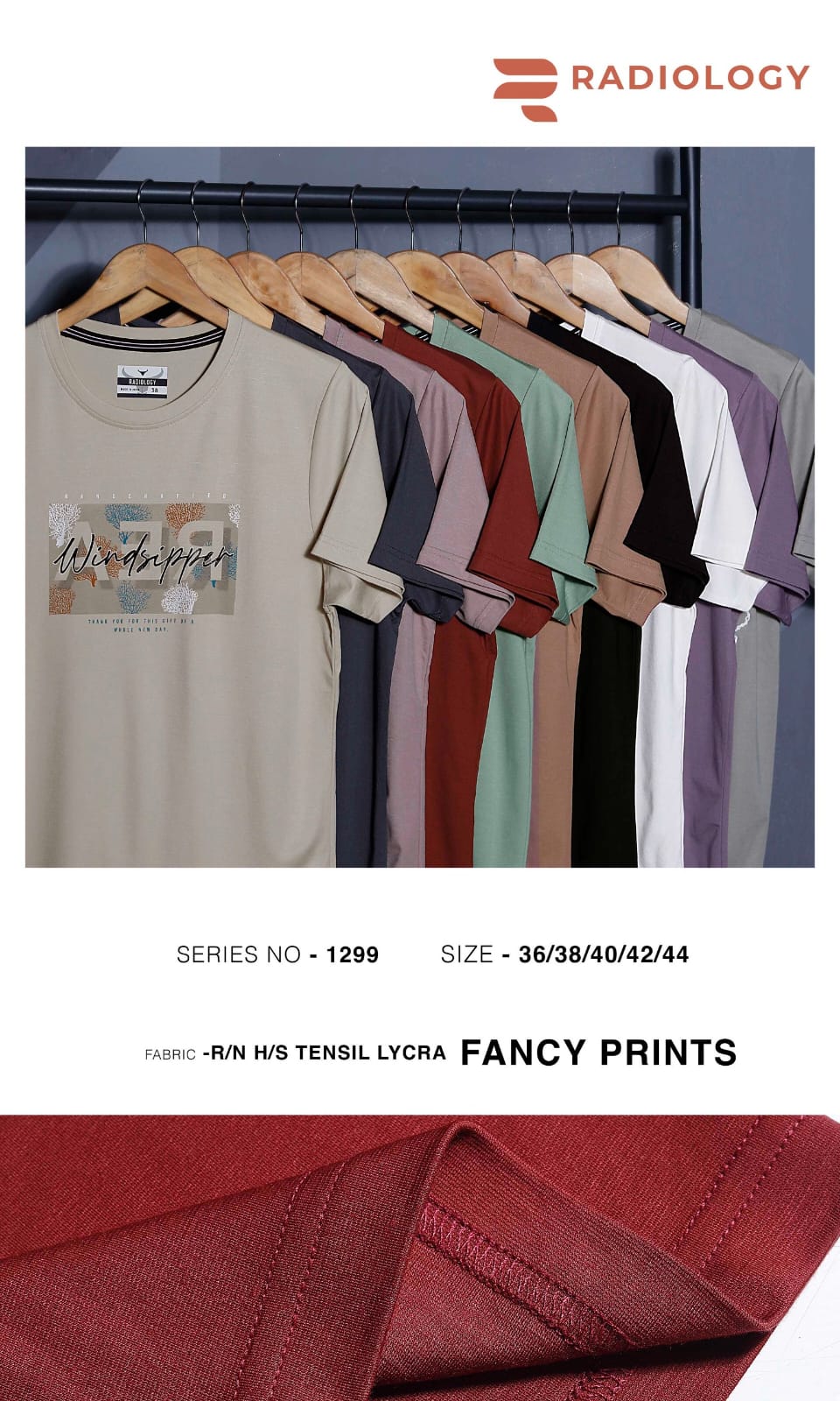 Series No 1299 Radiology Tencil Lycra Mens Tshirts Wholesale Price