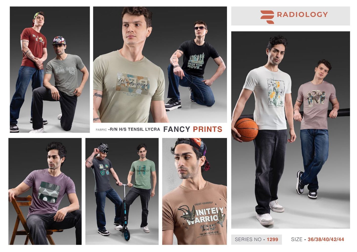 Series No 1299 Radiology Tencil Lycra Mens Tshirts Wholesale Price