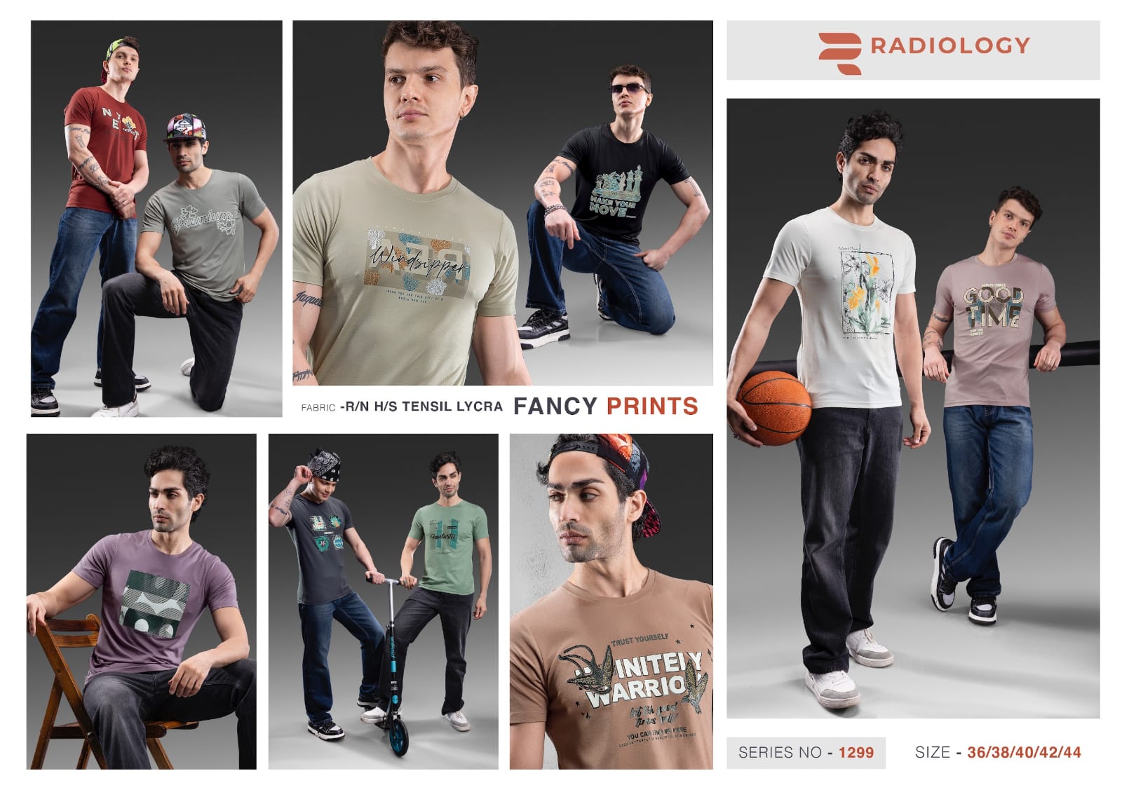 Series No 1299 Radiology Tencil Lycra Mens Tshirts Wholesale Price