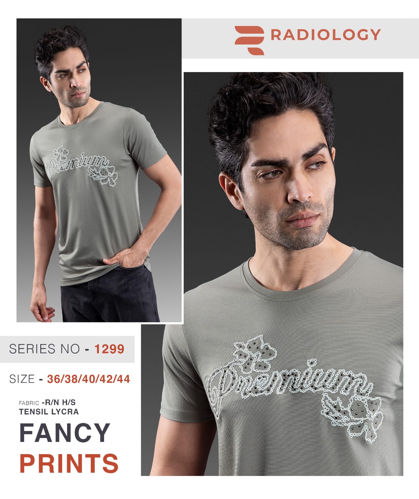 Series No 1299 Radiology Tencil Lycra Mens Tshirts Wholesale Price
