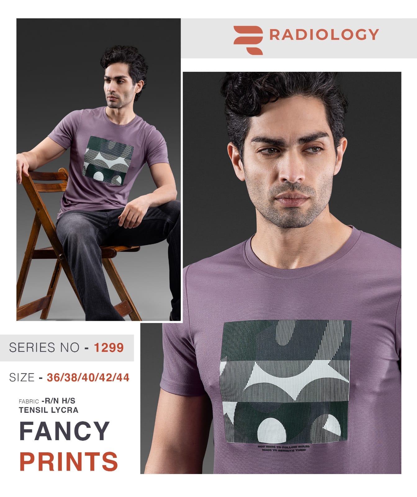 Series No 1299 Radiology Tencil Lycra Mens Tshirts Wholesale Price