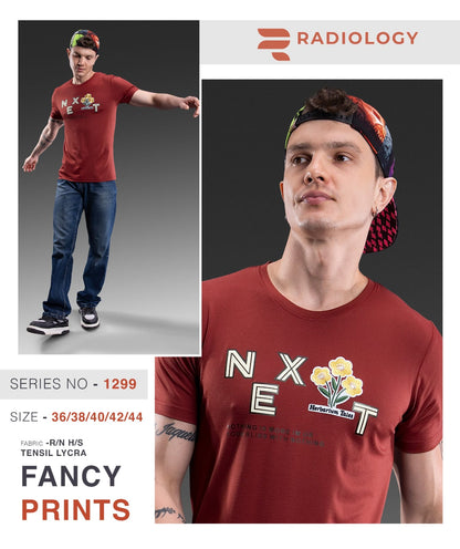 Series No 1299 Radiology Tencil Lycra Mens Tshirts Wholesale Price