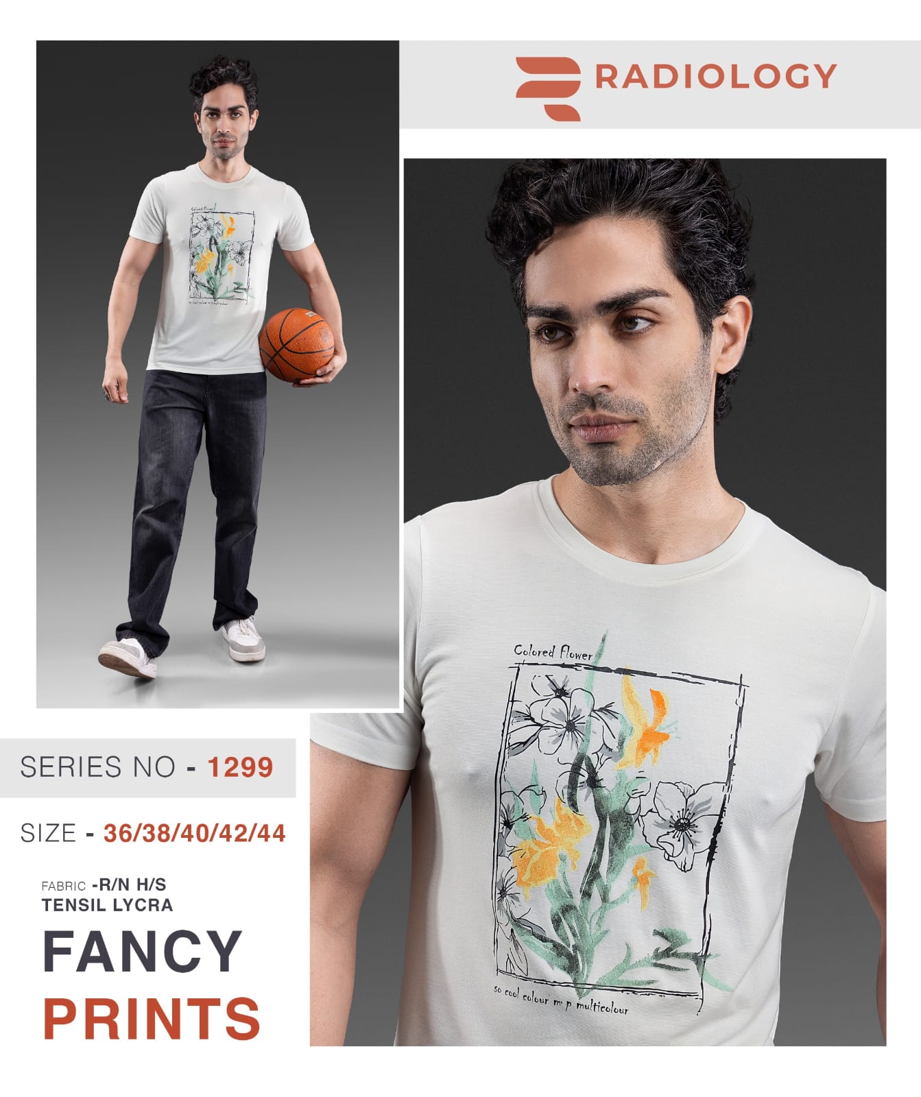 Series No 1299 Radiology Tencil Lycra Mens Tshirts Wholesale Price