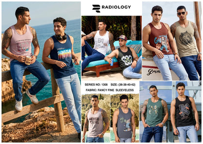 Series No 1308 Radiology Cotton Biowashed Mens Sando Wholesaler