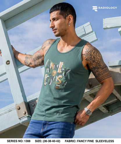 Series No 1308 Radiology Cotton Biowashed Mens Sando Wholesaler