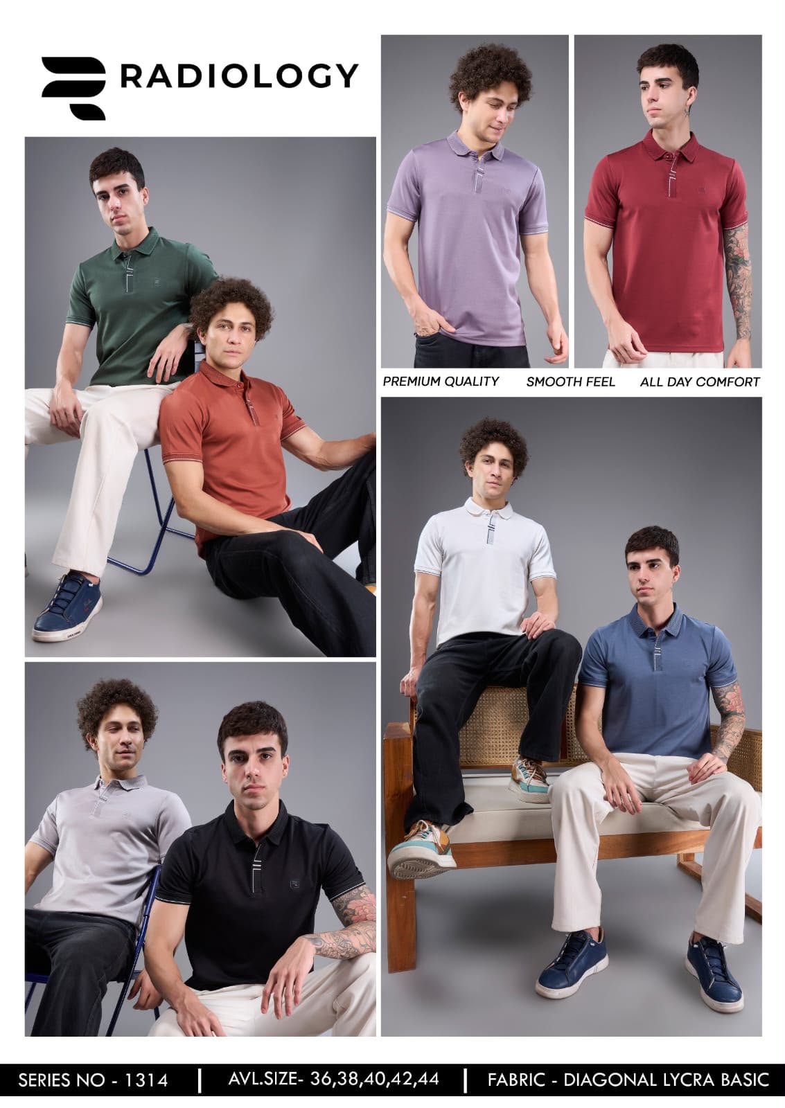 Series No 1314 Radiology Lycra Knit Mens Tshirts Wholesale Rate