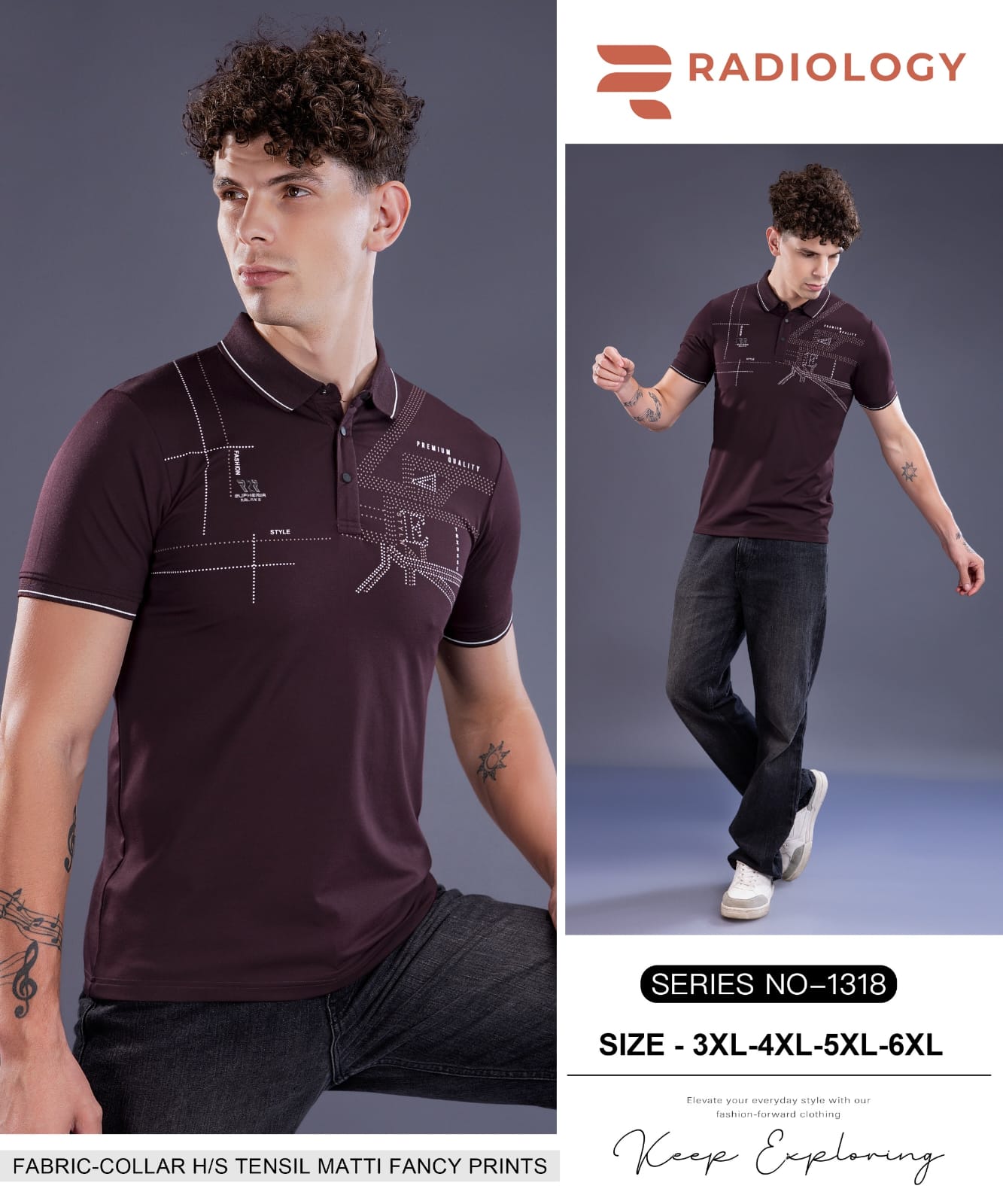 Series No 1318 Radiology Tencil Lycra Mens Tshirts Manufacturer Ahmedabad