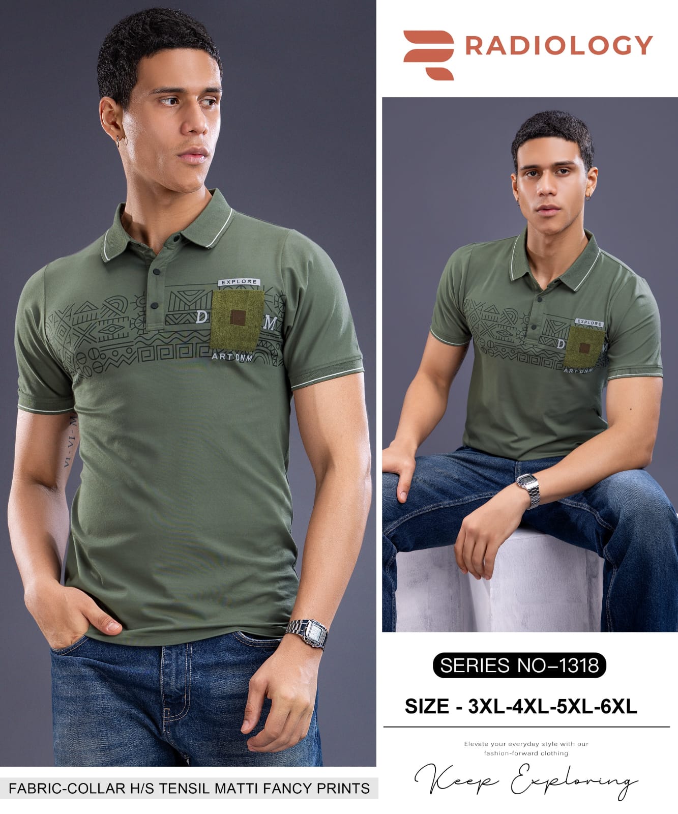 Series No 1318 Radiology Tencil Lycra Mens Tshirts Manufacturer Ahmedabad