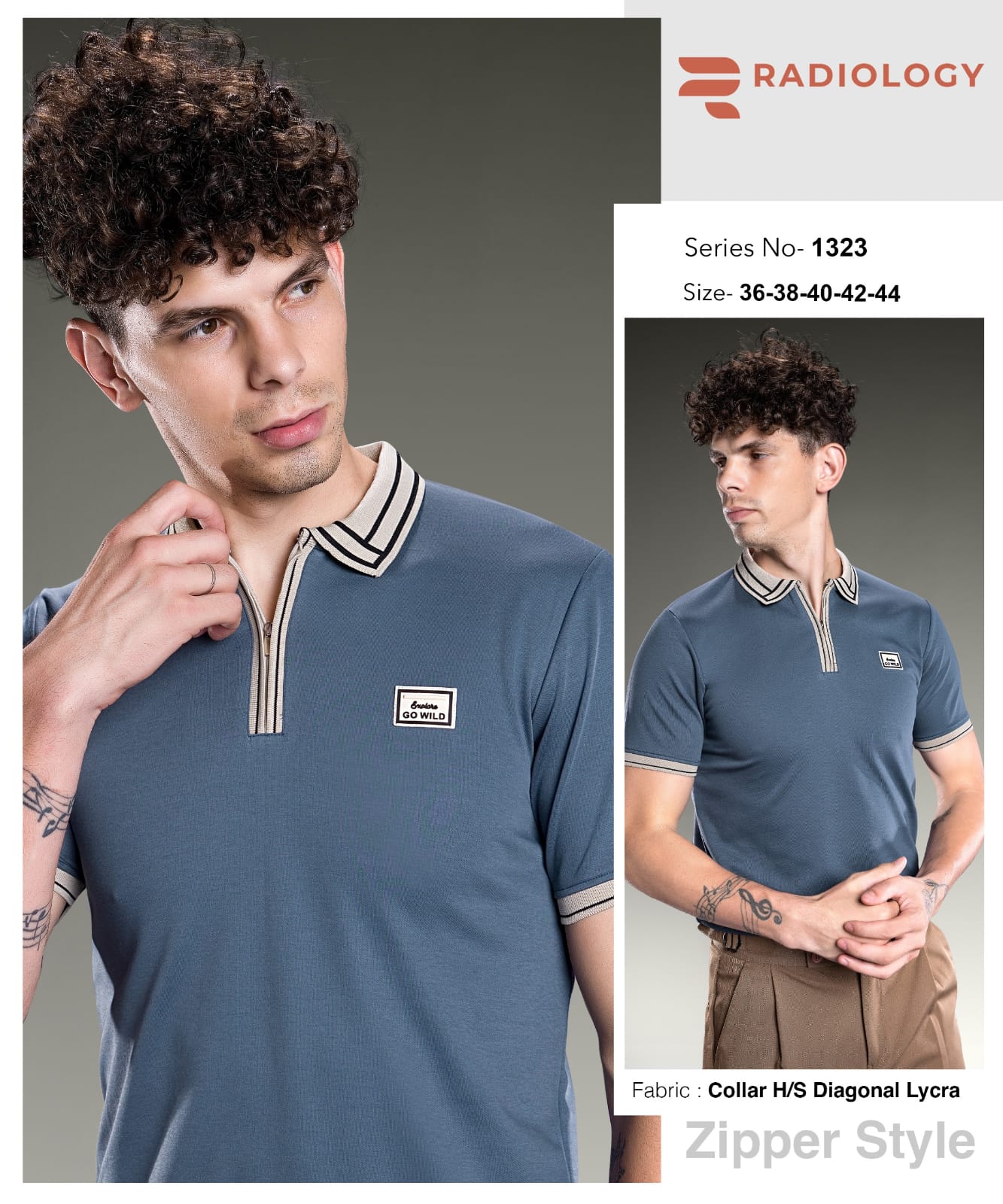 Series No 1323 Radiology Lycra Knit Mens Tshirts Wholesale Rate