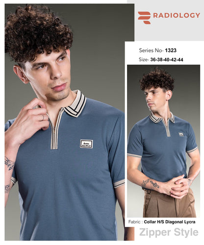 Series No 1323 Radiology Lycra Knit Mens Tshirts Wholesale Rate