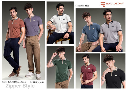 Series No 1323 Radiology Lycra Knit Mens Tshirts Wholesale Rate