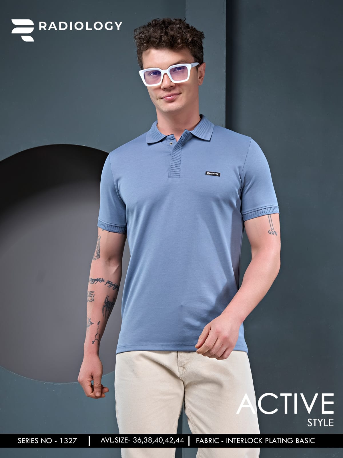 Series No 1327 Double Patti Radiology Knit Mens Tshirts Supplier Ahmedabad