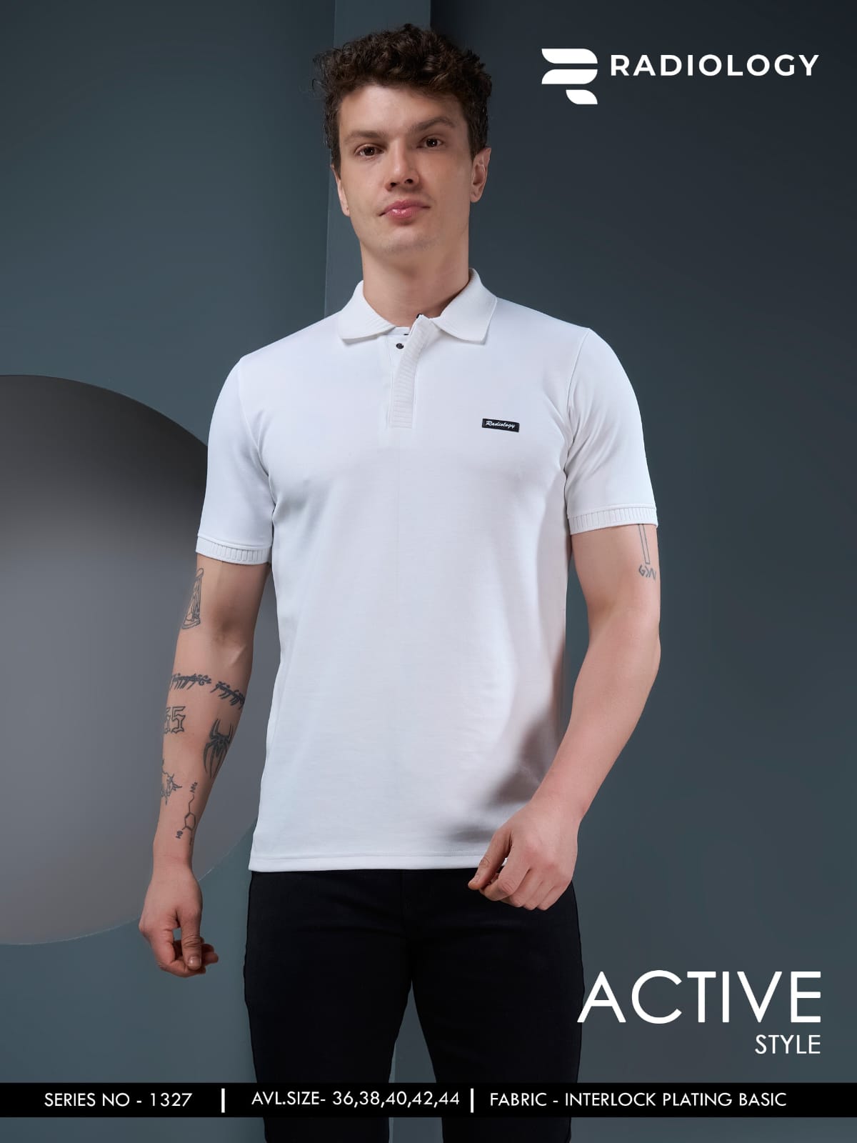 Series No 1327 Double Patti Radiology Knit Mens Tshirts Supplier Ahmedabad