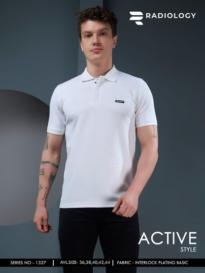 Series No 1327 Double Patti Radiology Knit Mens Tshirts Supplier Ahmedabad