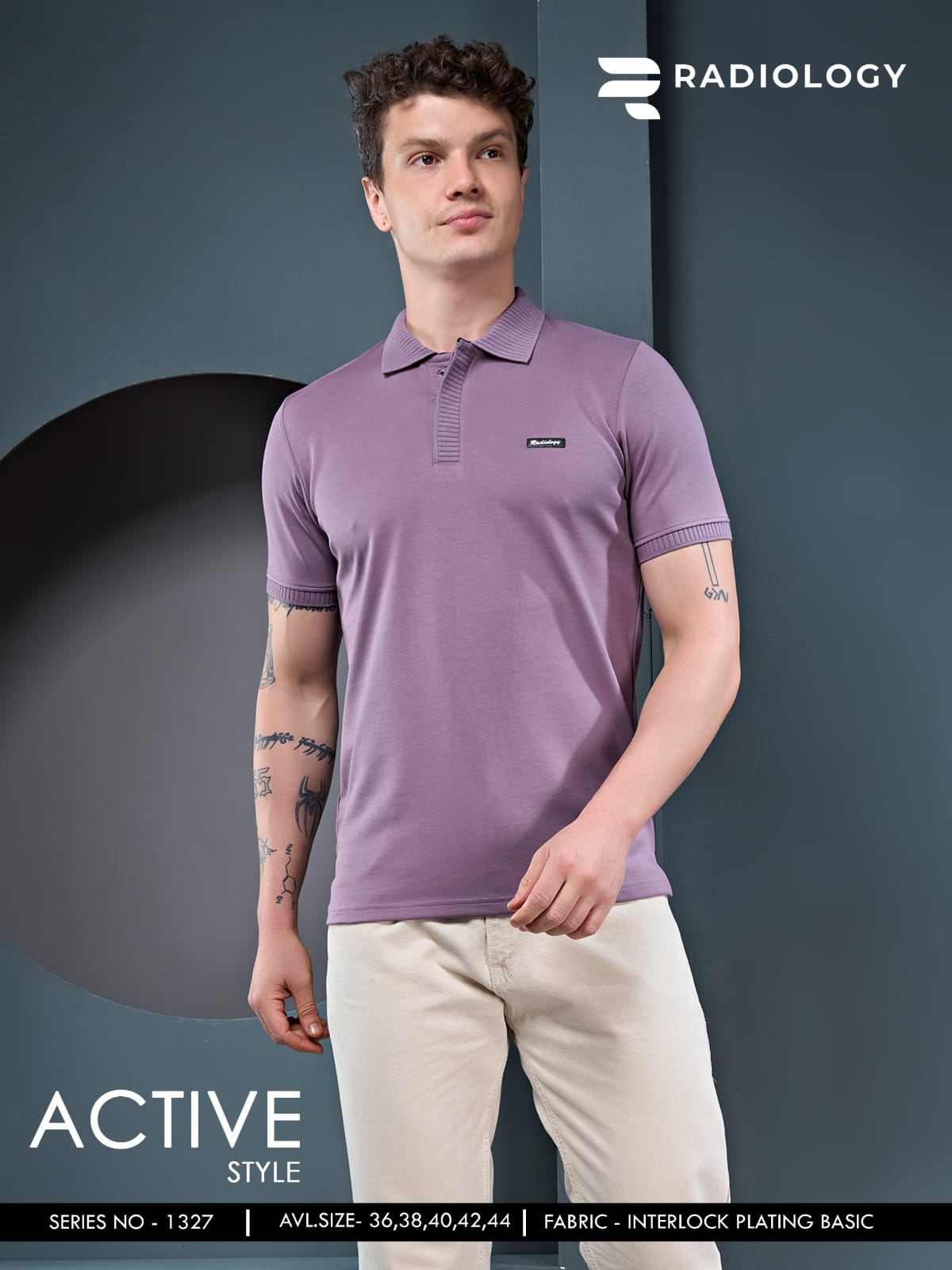 Series No 1327 Double Patti Radiology Knit Mens Tshirts Supplier Ahmedabad