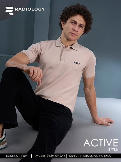 Series No 1327 Double Patti Radiology Knit Mens Tshirts Supplier Ahmedabad
