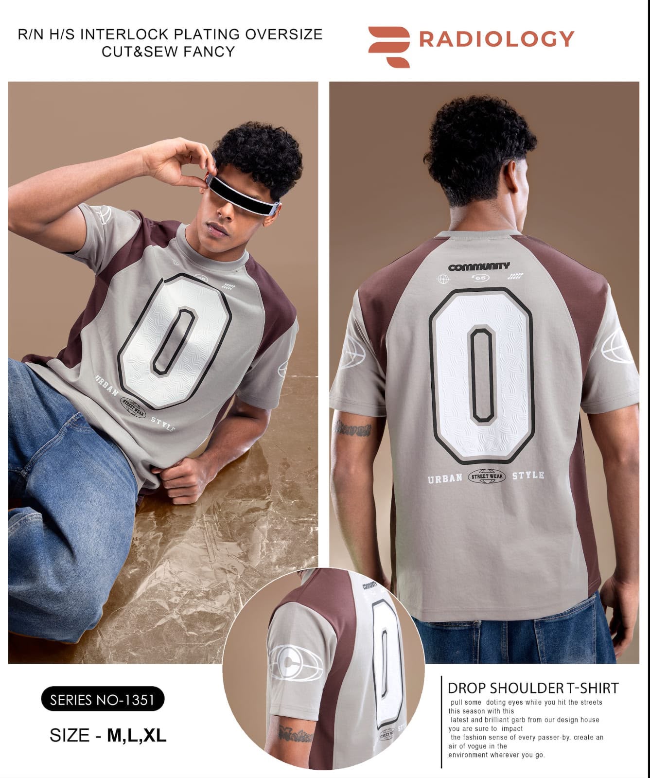 Series No 1351 Oversize Radiology Interlock Mens Tshirts Exporter