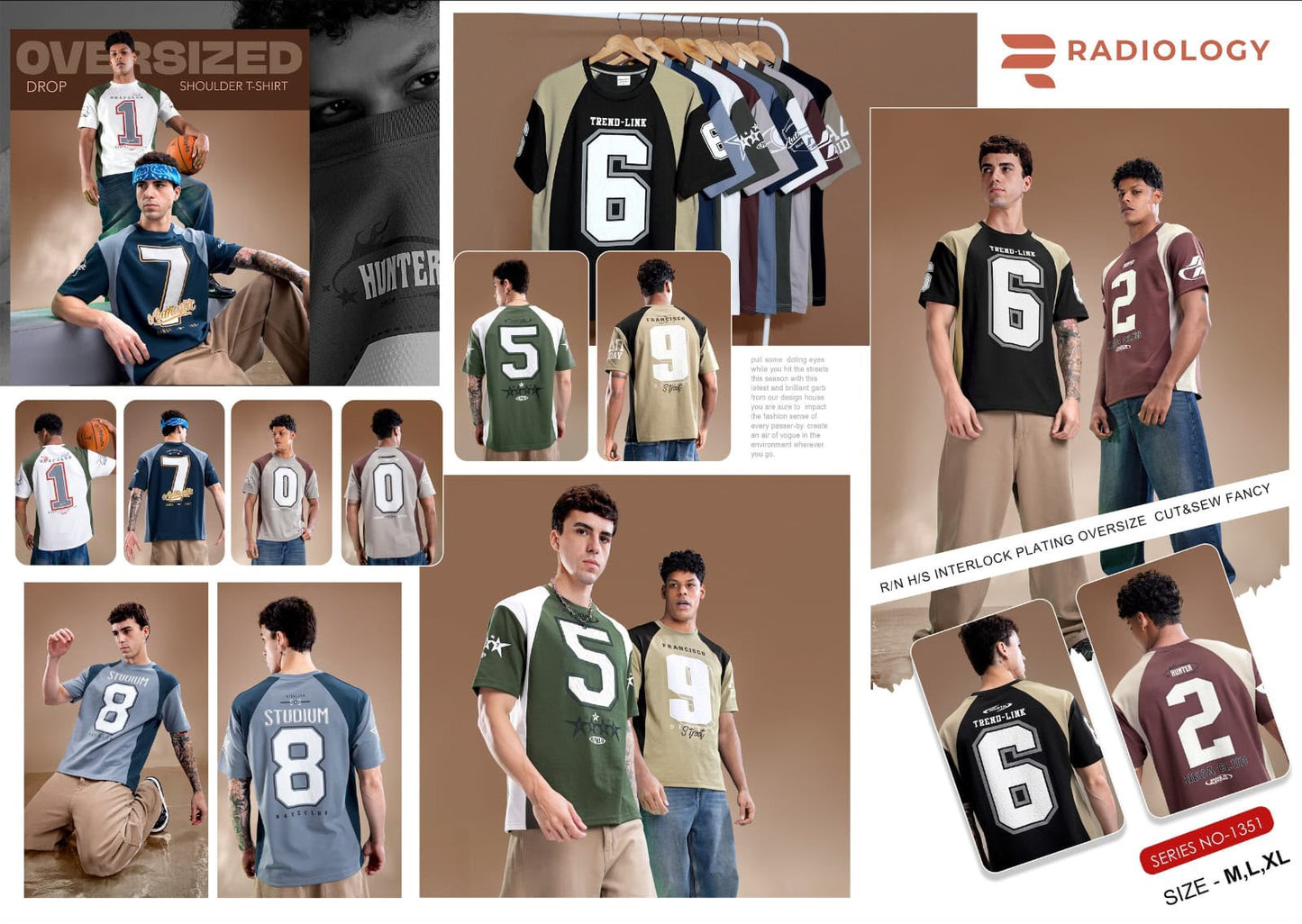 Series No 1351 Oversize Radiology Interlock Mens Tshirts Exporter
