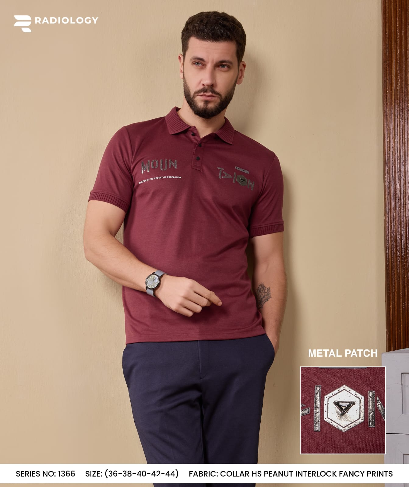Series No 1366 Collar Radiology Interlock Mens Tshirts Manufacturer Ahmedabad