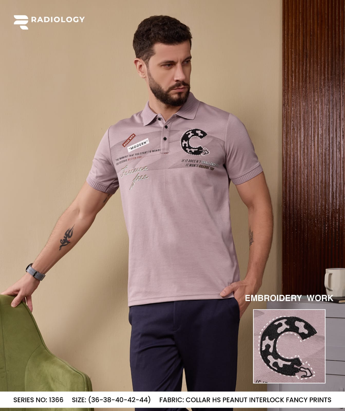 Series No 1366 Collar Radiology Interlock Mens Tshirts Manufacturer Ahmedabad
