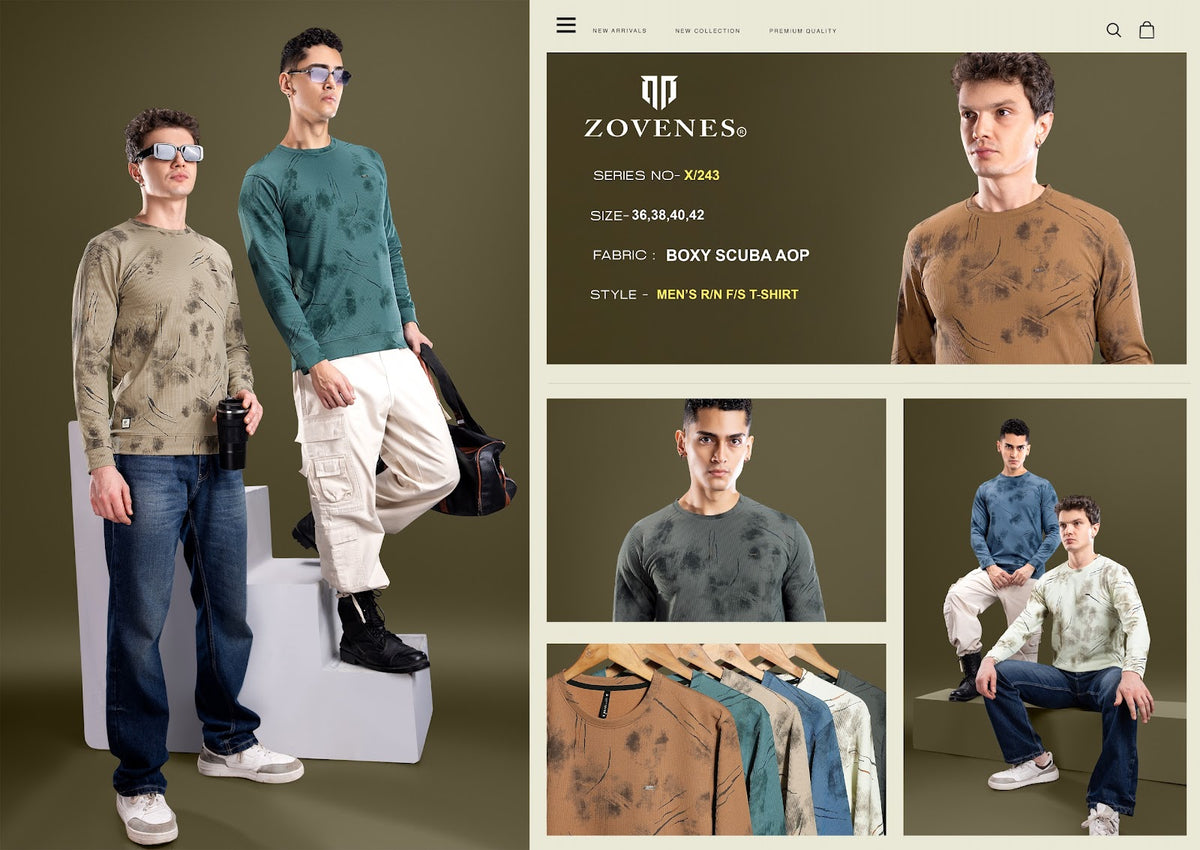 Series X 243 Imported Zovenes Aop Mens Tshirts Wholesale Rate