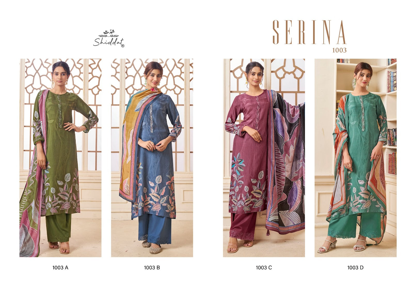 Serina 1003 Shiddat Muslin Pant Style Suits Exporter Ahmedabad