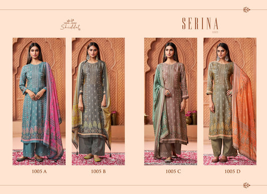 Serina 1005 Shiddat Muslin Pant Style Suits Wholesaler India
