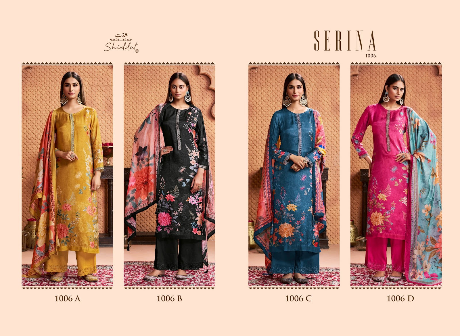 Serina 1006 Shiddat Muslin Pant Style Suits Supplier Gujarat