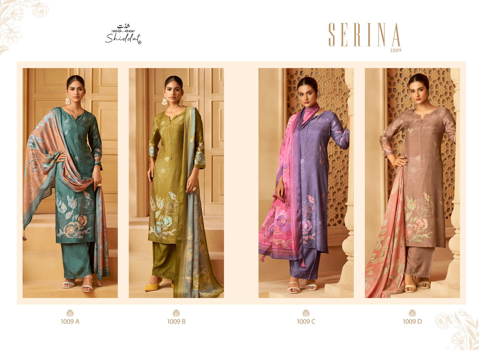 Serina 1009 Shiddat Muslin Pant Style Suits Exporter Gujarat