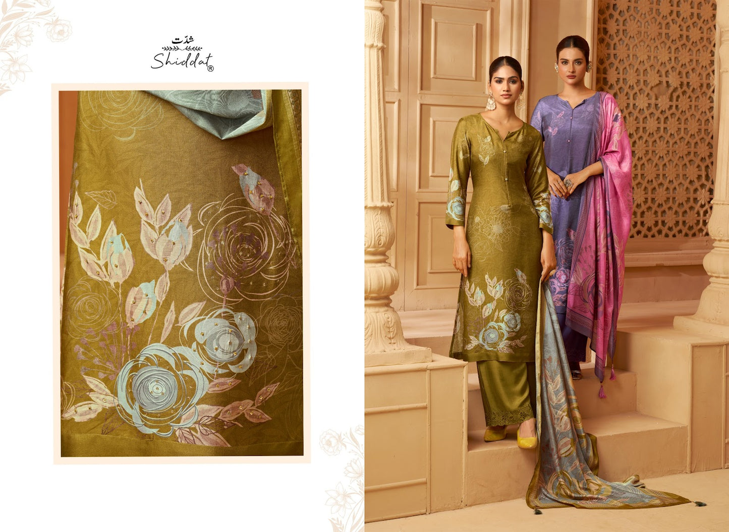Serina 1009 Shiddat Muslin Pant Style Suits Exporter Gujarat