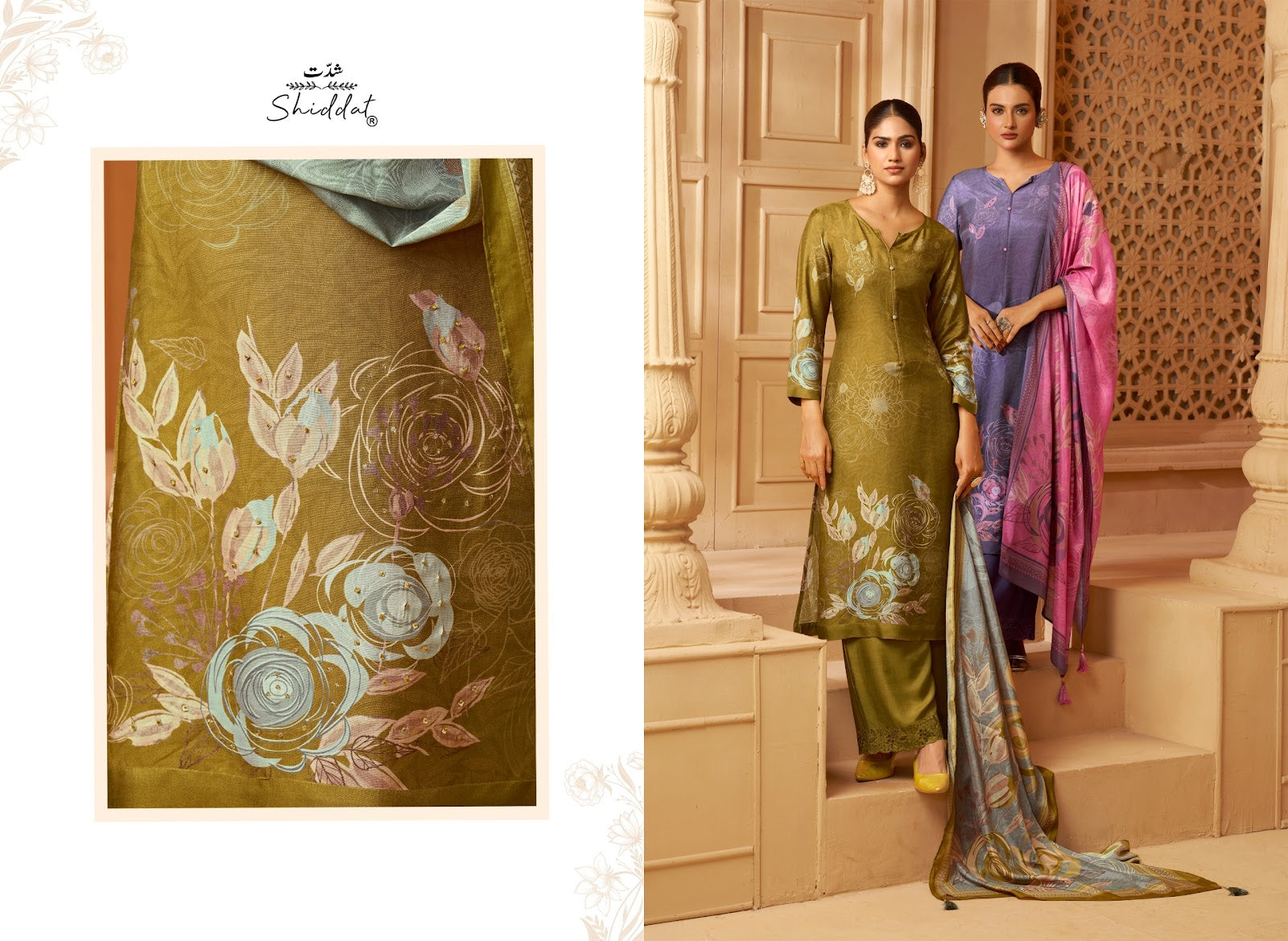 Serina 1009 Shiddat Muslin Pant Style Suits Exporter Gujarat