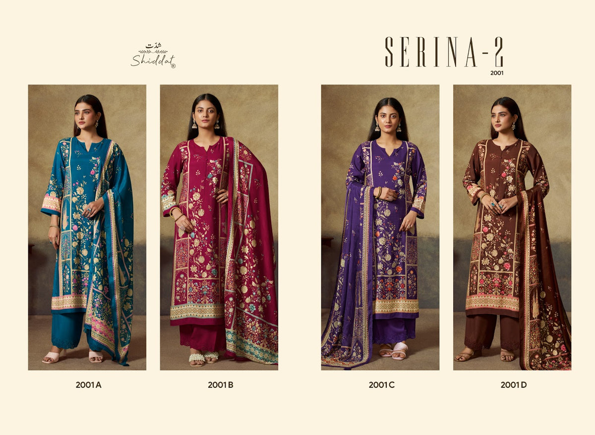 Serina 2 Shiddat Muslin Plazzo Style Suits Manufacturer Gujarat