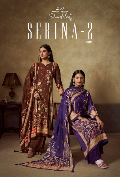 Serina 2 Shiddat Muslin Plazzo Style Suits Manufacturer Gujarat