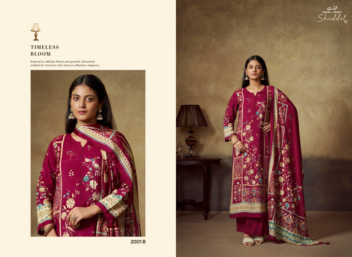 Serina 2 Shiddat Muslin Plazzo Style Suits Manufacturer Gujarat