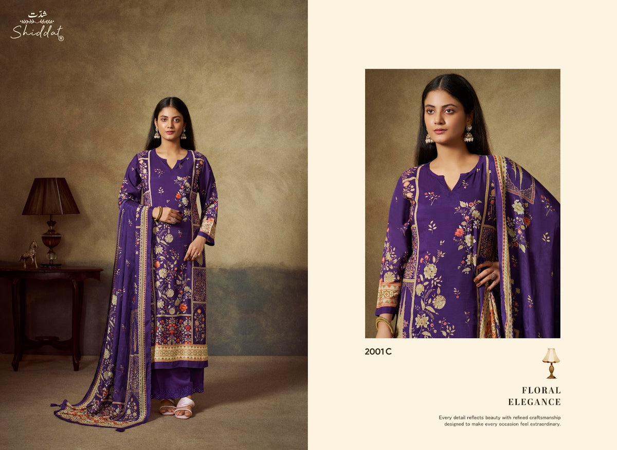 Serina 2 Shiddat Muslin Plazzo Style Suits Manufacturer Gujarat