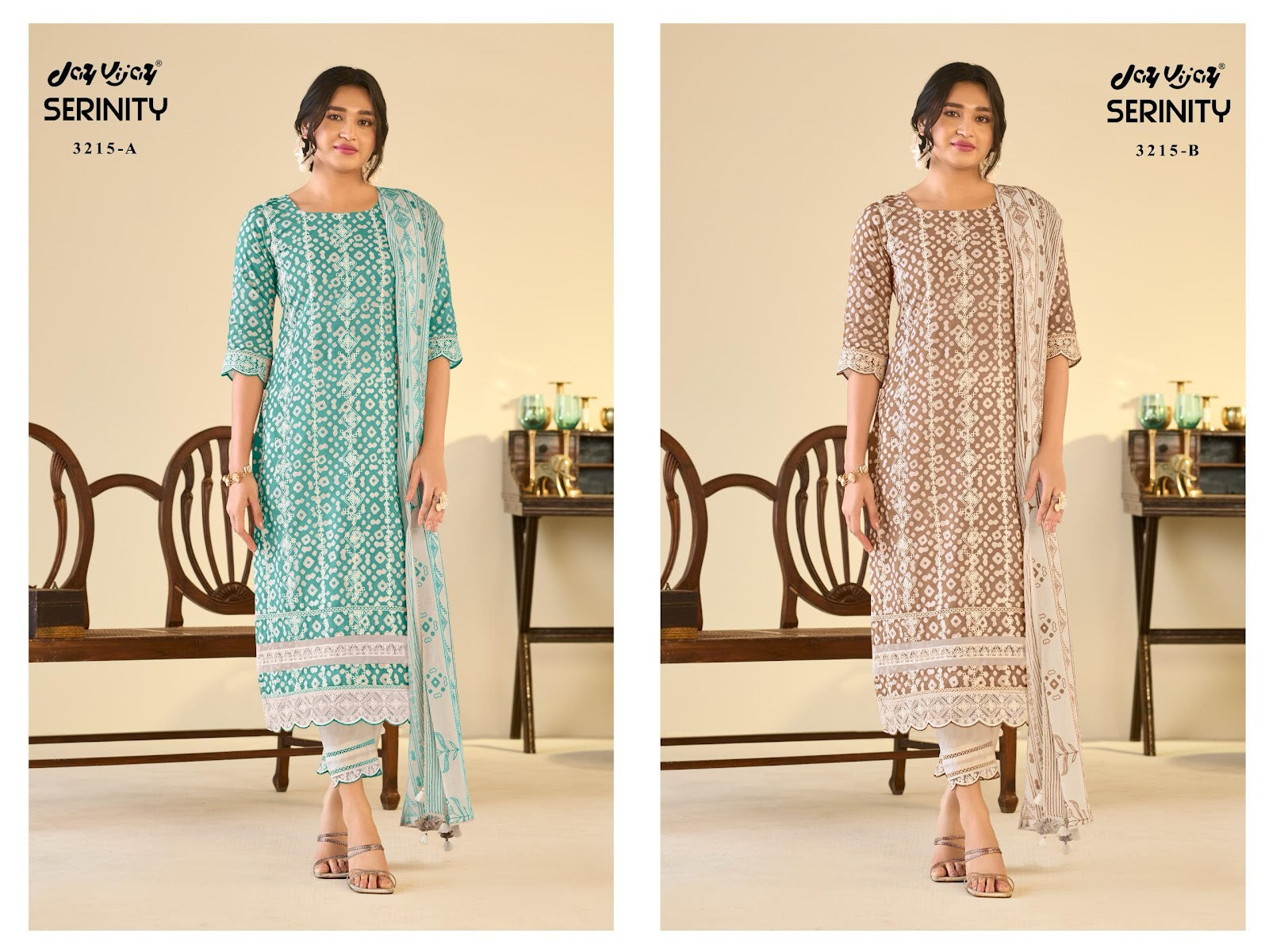 Serinity Jay Vijay Cotton Pant Style Suits Wholesaler Ahmedabad