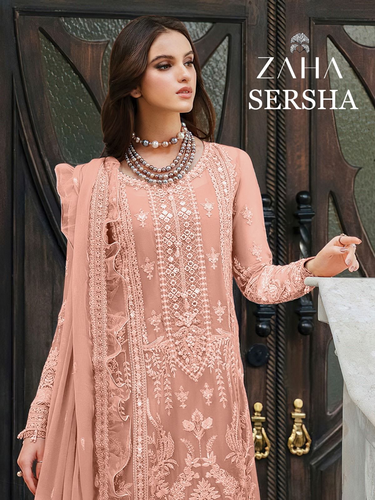Sersha Vol 1 Dn 10196 Zaha Organza Pakistani Salwar Suits