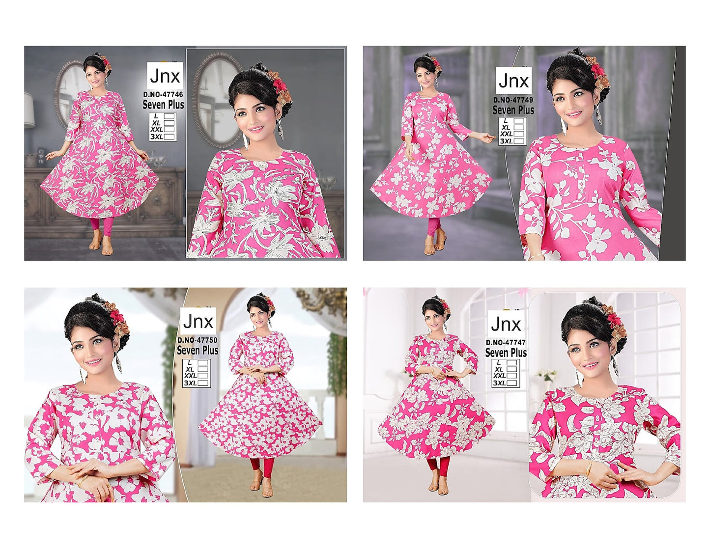 Seven Plus Jnx A-Line Kurti Supplier India