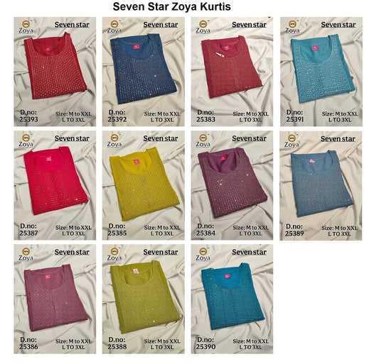 Seven Star Zoya Simmer Kurtis Wholesale Price