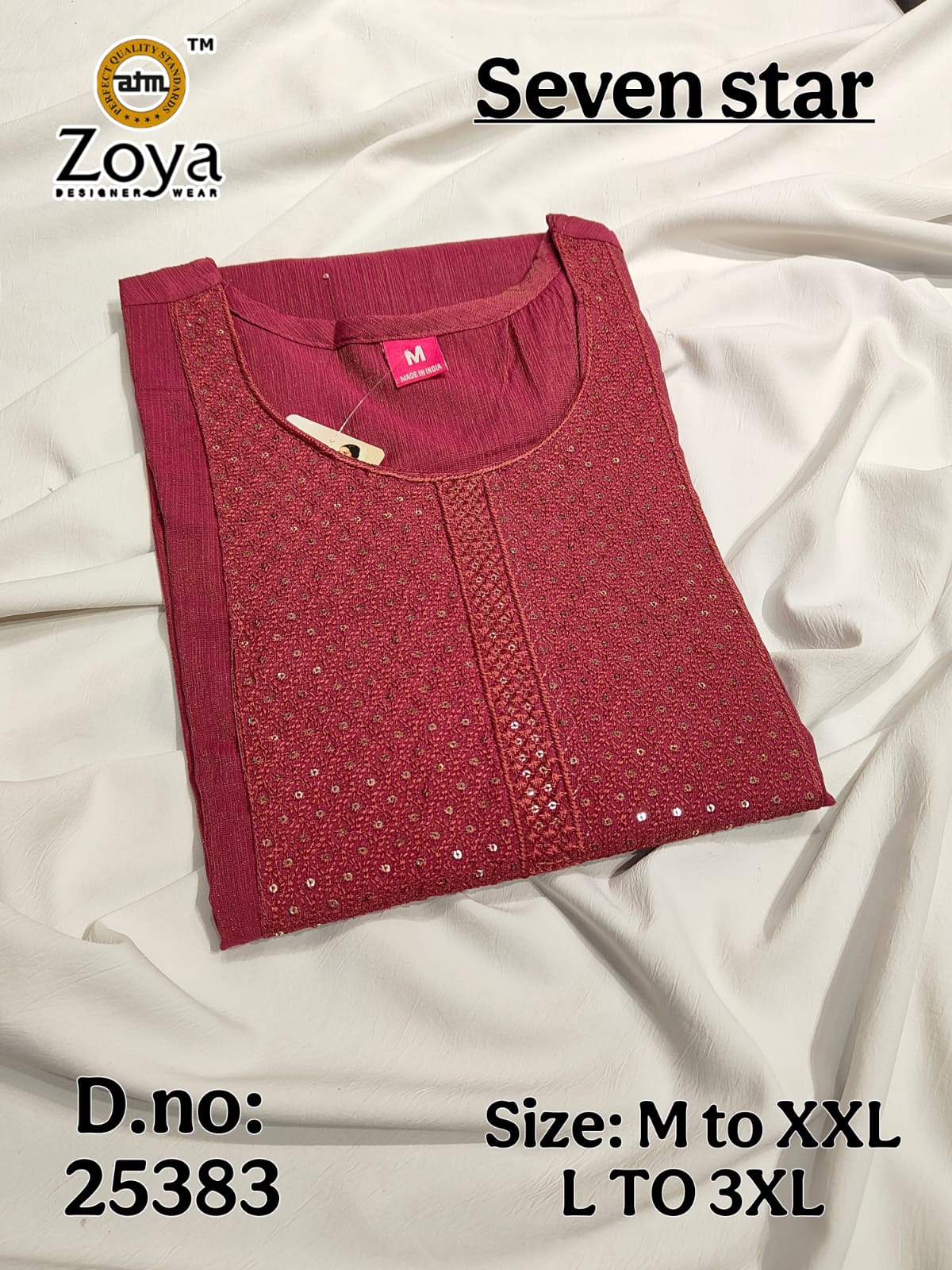 Seven Star Zoya Simmer Kurtis Wholesale Price