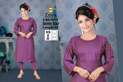 Seven Star Zoya Shimmer Straight Cut Kurtis Exporter Gujarat